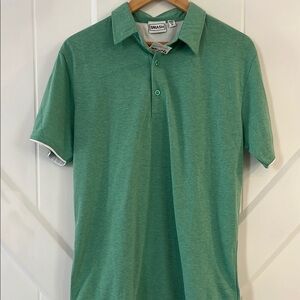 Emerald Green Polo Shirt with Textured Fabric